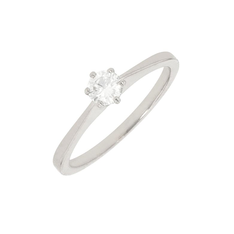 Solitaire diamant 0.22 carat or blanc 1.91g Comme neuf -  reconditionné disponible sur Gemme Les Bijoux